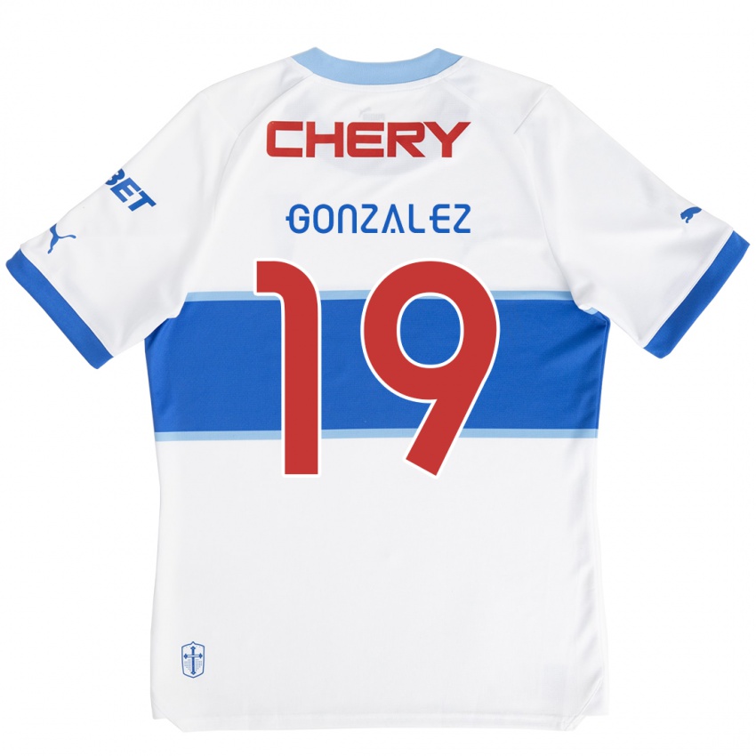 Kinder Bryan González #19 Weiß Blau Heimtrikot Trikot 2024/25 T-Shirt Schweiz