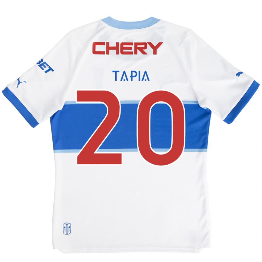 Kinder Gonzalo Tapia #20 Weiß Blau Heimtrikot Trikot 2024/25 T-Shirt Schweiz