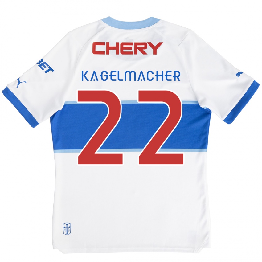 Kinder Gary Kagelmacher #22 Weiß Blau Heimtrikot Trikot 2024/25 T-Shirt Schweiz