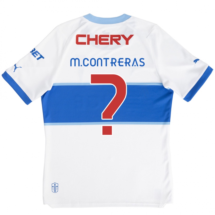 Kinder Mathías Contreras #0 Weiß Blau Heimtrikot Trikot 2024/25 T-Shirt Schweiz