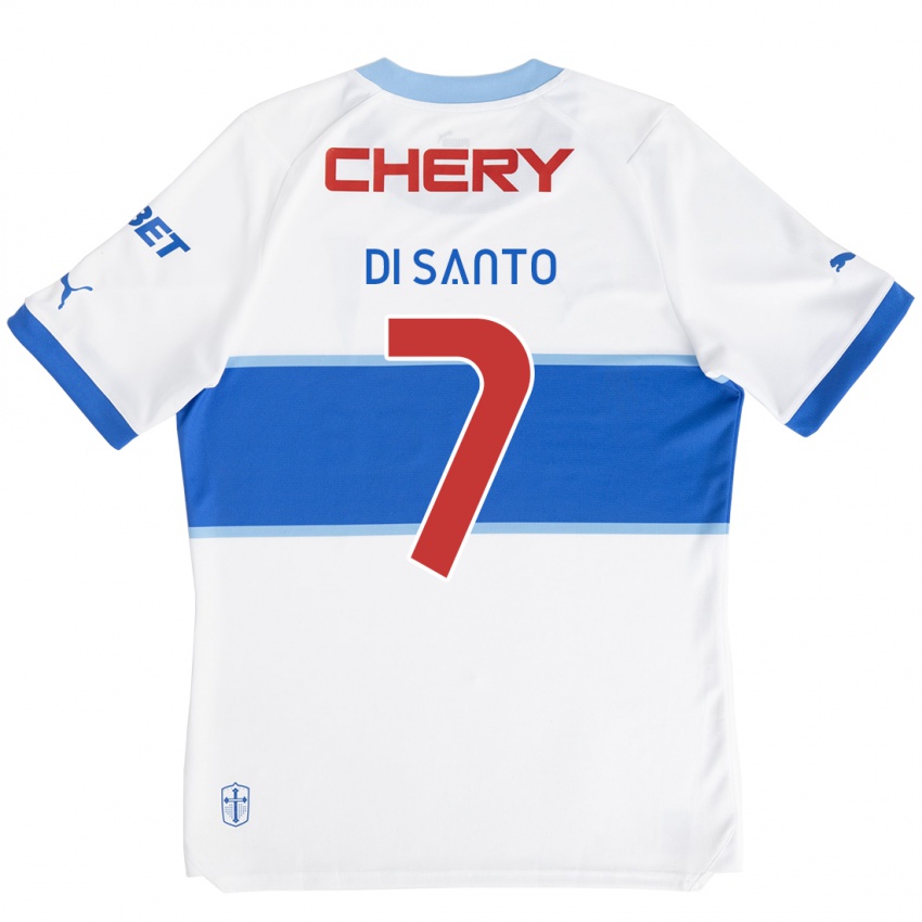 Enfant Maillot Franco Di Santo #7 Blanc Bleu Tenues Domicile 2024/25 T-Shirt Suisse