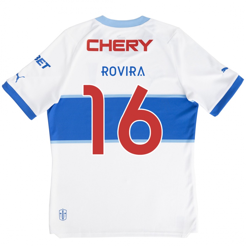 Kinder Brayan Rovira #16 Weiß Blau Heimtrikot Trikot 2024/25 T-Shirt Schweiz