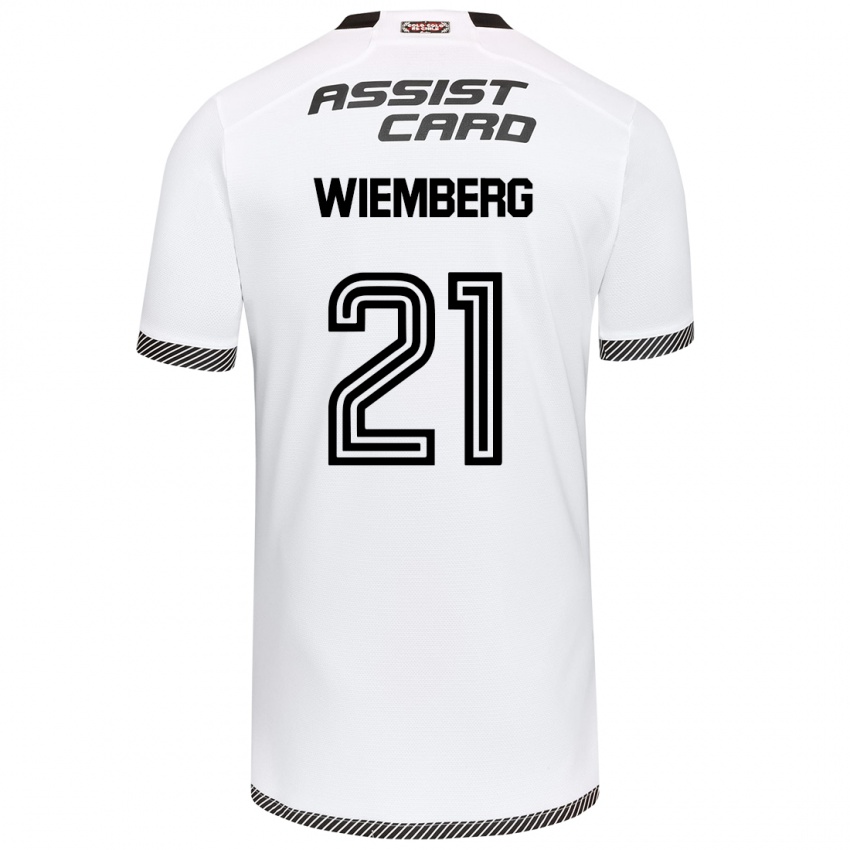 Kinder Erick Wiemberg #21 Weiß Schwarz Heimtrikot Trikot 2024/25 T-Shirt Schweiz