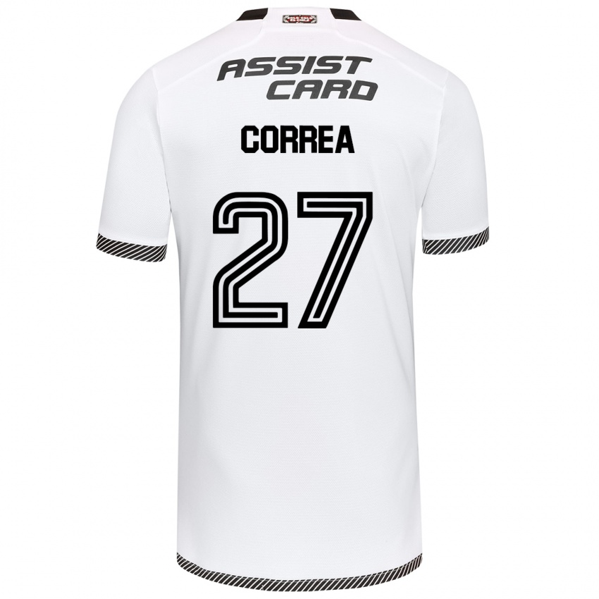 Kinder Javier Correa #27 Weiß Schwarz Heimtrikot Trikot 2024/25 T-Shirt Schweiz