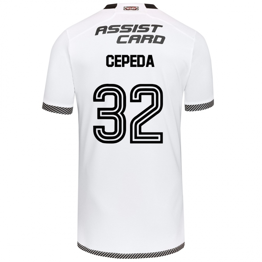 Kinder Lucas Cepeda #32 Weiß Schwarz Heimtrikot Trikot 2024/25 T-Shirt Schweiz