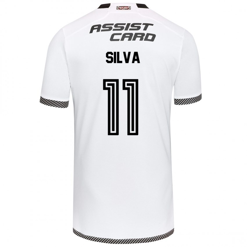 Kinder Martín Silva #11 Weiß Schwarz Heimtrikot Trikot 2024/25 T-Shirt Schweiz