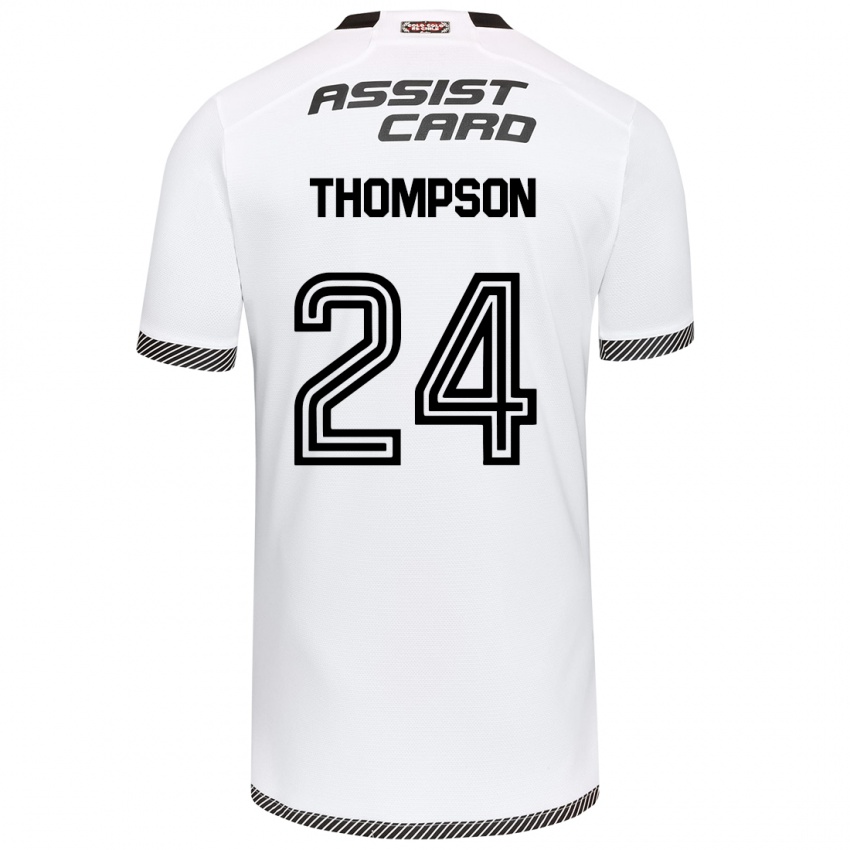 Kinder Jordhy Thompson #24 Weiß Schwarz Heimtrikot Trikot 2024/25 T-Shirt Schweiz