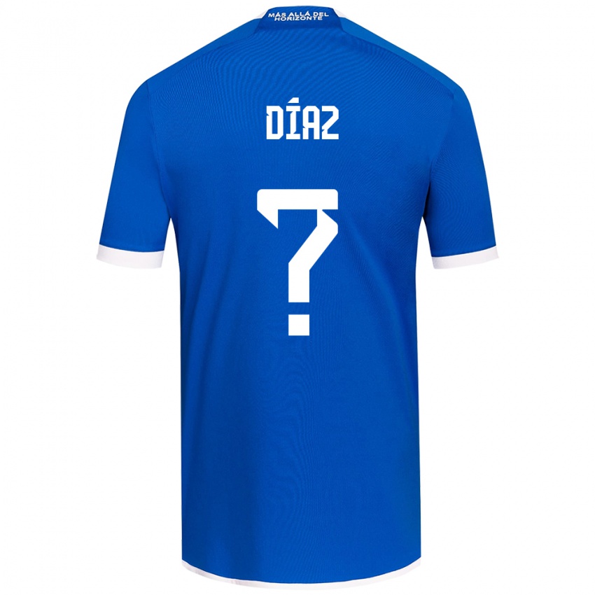 Enfant Maillot Antonio Díaz #0 Bleu Blanc Tenues Domicile 2024/25 T-Shirt Suisse