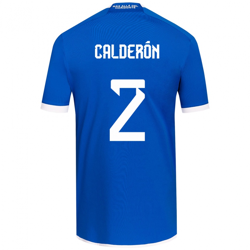 Enfant Maillot Franco Calderón #2 Bleu Blanc Tenues Domicile 2024/25 T-Shirt Suisse