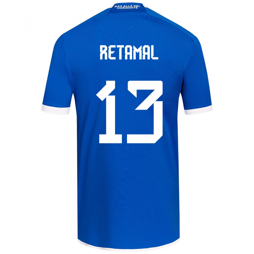 Enfant Maillot David Retamal #13 Bleu Blanc Tenues Domicile 2024/25 T-Shirt Suisse