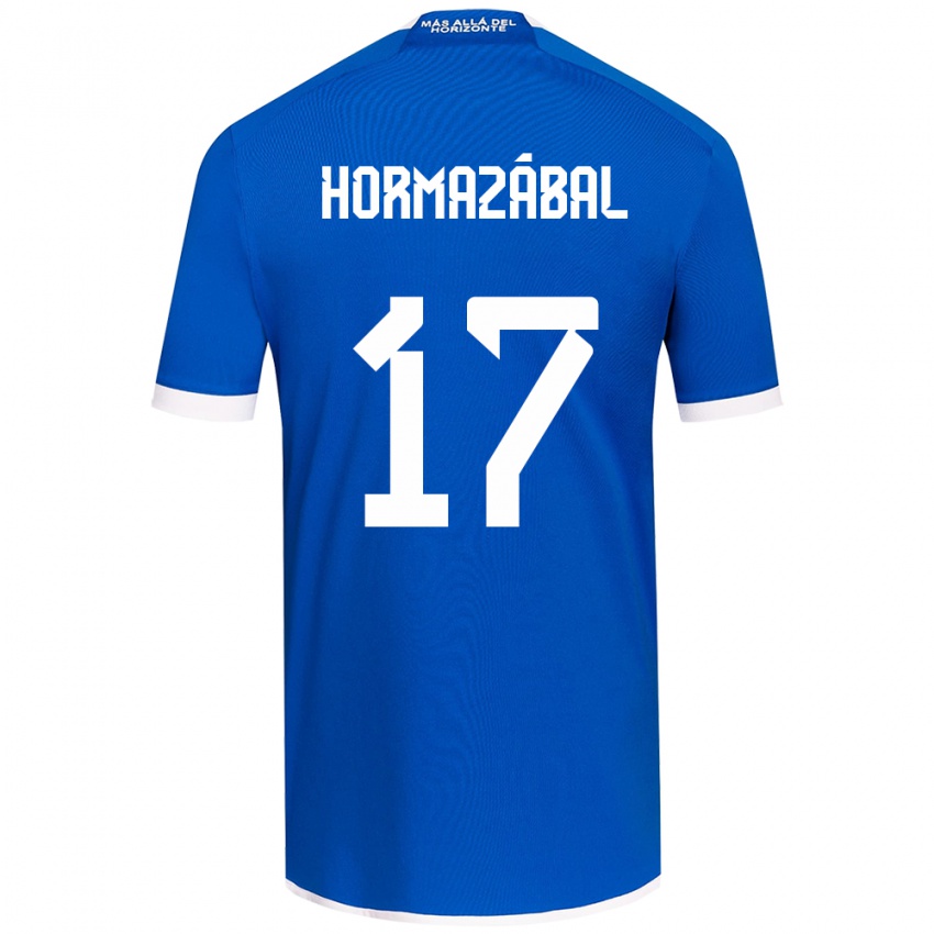 Enfant Maillot Fabián Hormazábal #17 Bleu Blanc Tenues Domicile 2024/25 T-Shirt Suisse