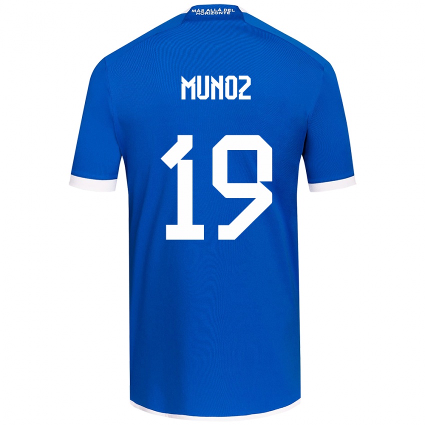 Enfant Maillot Cristóbal Muñoz #19 Bleu Blanc Tenues Domicile 2024/25 T-Shirt Suisse