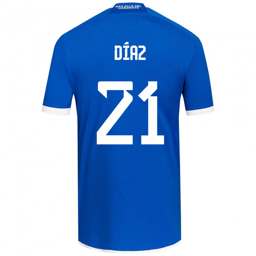 Enfant Maillot Marcelo Díaz #21 Bleu Blanc Tenues Domicile 2024/25 T-Shirt Suisse