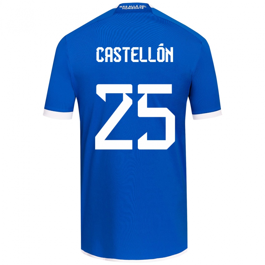 Enfant Maillot Gabriel Castellón #25 Bleu Blanc Tenues Domicile 2024/25 T-Shirt Suisse