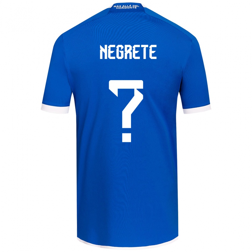 Enfant Maillot Salvador Negrete #0 Bleu Blanc Tenues Domicile 2024/25 T-Shirt Suisse