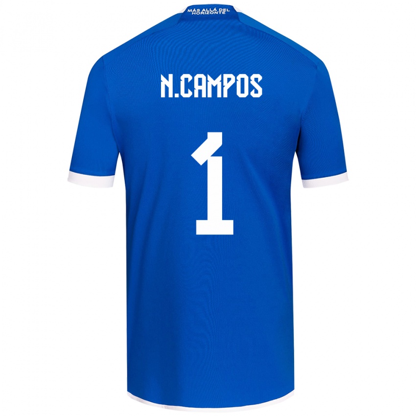 Enfant Maillot Natalia Campos #1 Bleu Blanc Tenues Domicile 2024/25 T-Shirt Suisse