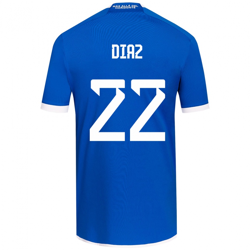 Kinder Valentina Díaz #22 Blau Weiss Heimtrikot Trikot 2024/25 T-Shirt Schweiz