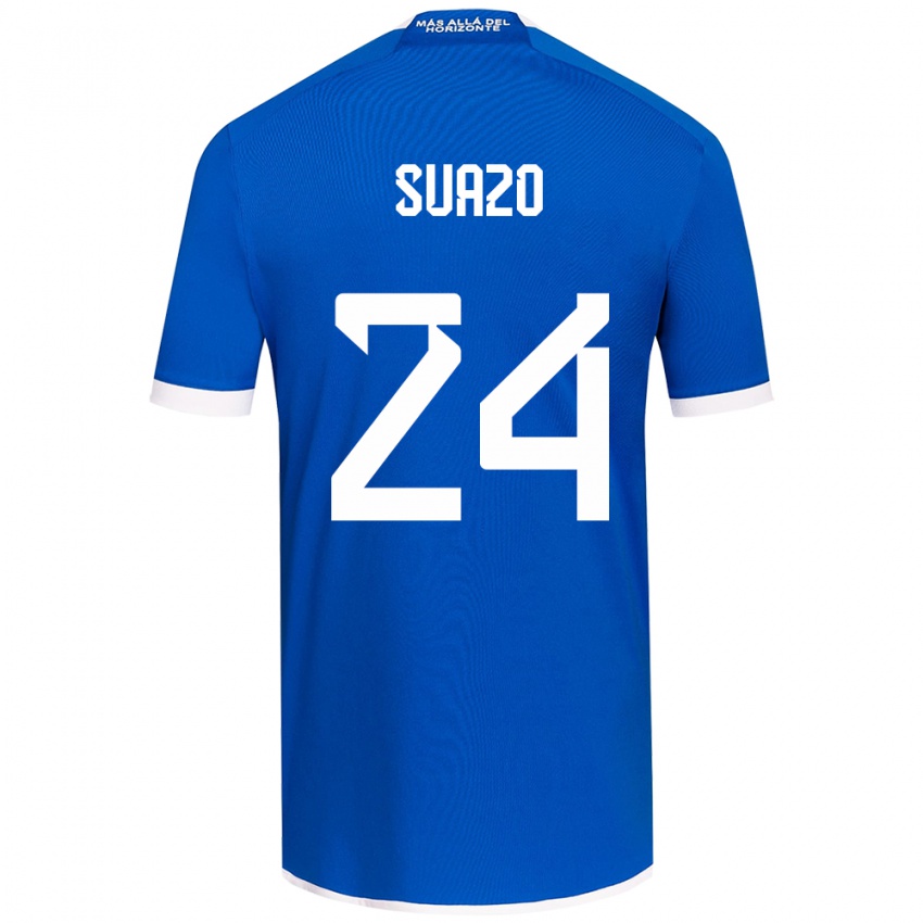 Kinder Arantza Suazo #24 Blau Weiss Heimtrikot Trikot 2024/25 T-Shirt Schweiz