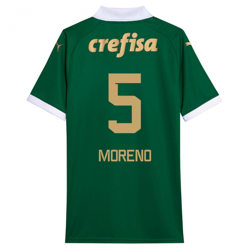 Kinder Aníbal Moreno #5 Grün Weiß Heimtrikot Trikot 2024/25 T-Shirt Schweiz