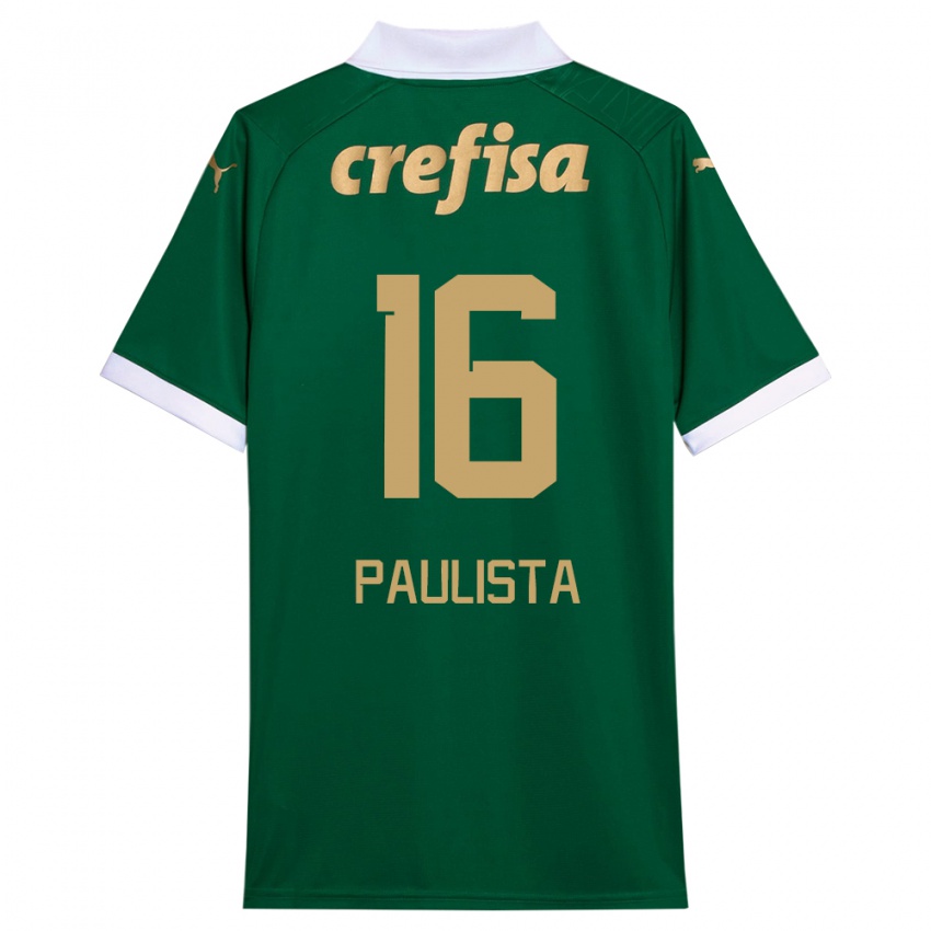 Kinder Caio Paulista #16 Grün Weiß Heimtrikot Trikot 2024/25 T-Shirt Schweiz