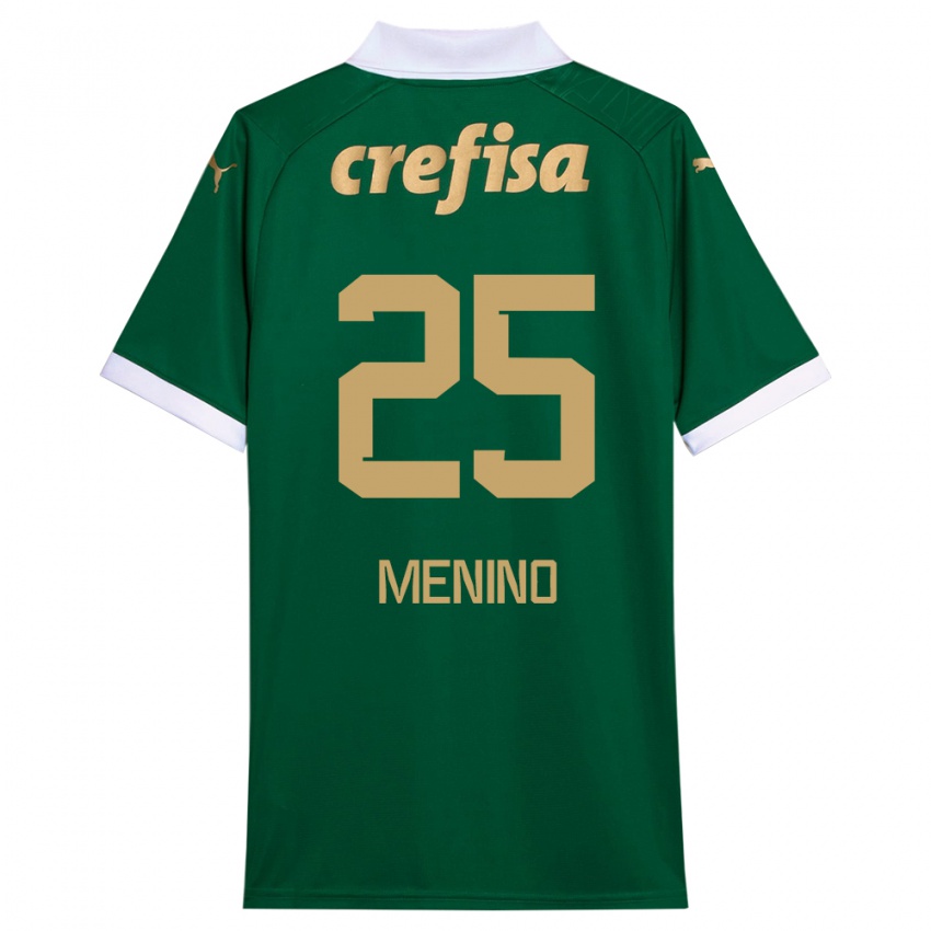 Kinder Gabriel Menino #25 Grün Weiß Heimtrikot Trikot 2024/25 T-Shirt Schweiz