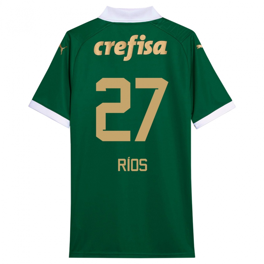 Kinder Richard Ríos #27 Grün Weiß Heimtrikot Trikot 2024/25 T-Shirt Schweiz