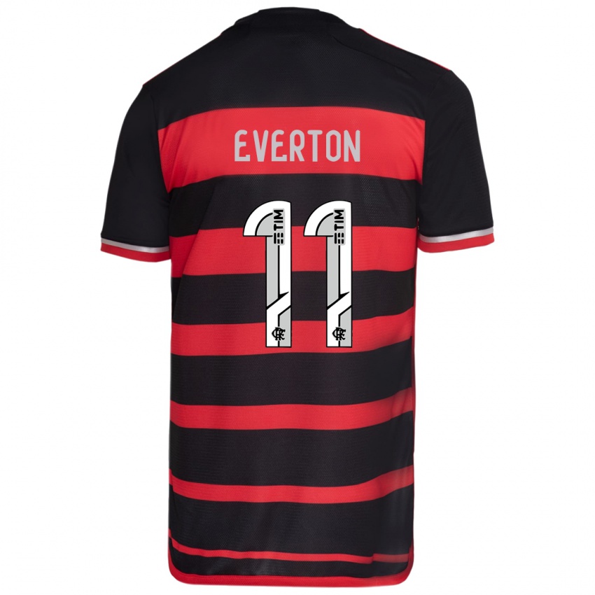 Kinder Everton #11 Rot Schwarz Heimtrikot Trikot 2024/25 T-Shirt Schweiz