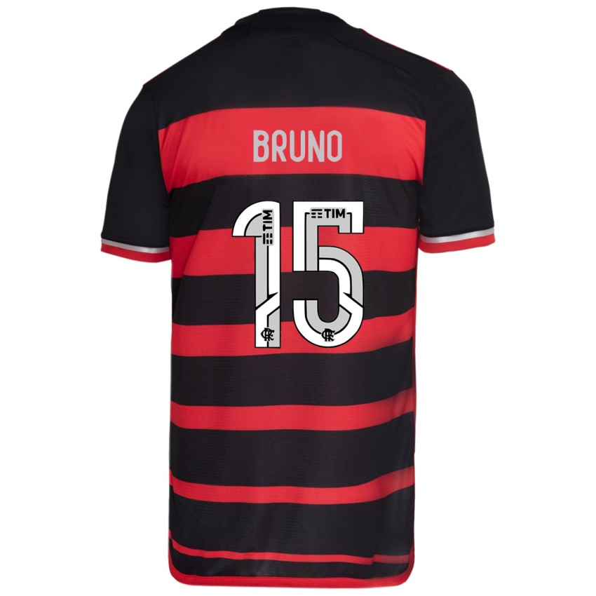 Kinder Fabrício Bruno #15 Rot Schwarz Heimtrikot Trikot 2024/25 T-Shirt Schweiz