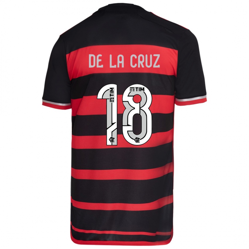 Kinder Nicolas De La Cruz #18 Rot Schwarz Heimtrikot Trikot 2024/25 T-Shirt Schweiz