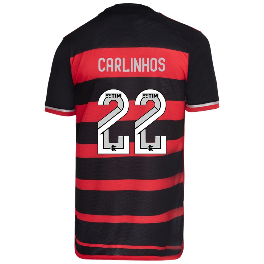 Kinder Carlinhos #22 Rot Schwarz Heimtrikot Trikot 2024/25 T-Shirt Schweiz