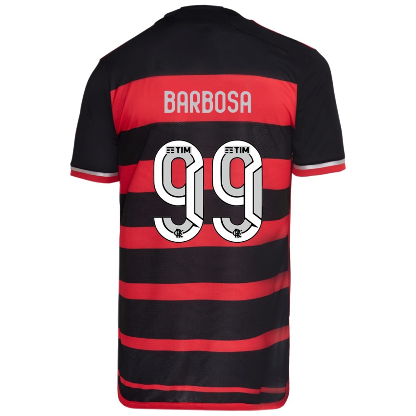 Kinder Gabriel Barbosa #99 Rot Schwarz Heimtrikot Trikot 2024/25 T-Shirt Schweiz