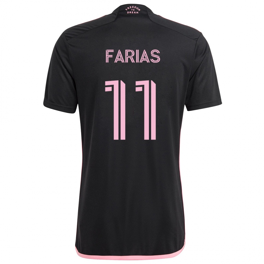 Kinder Facundo Farías #11 Schwarz Auswärtstrikot Trikot 2024/25 T-Shirt Schweiz