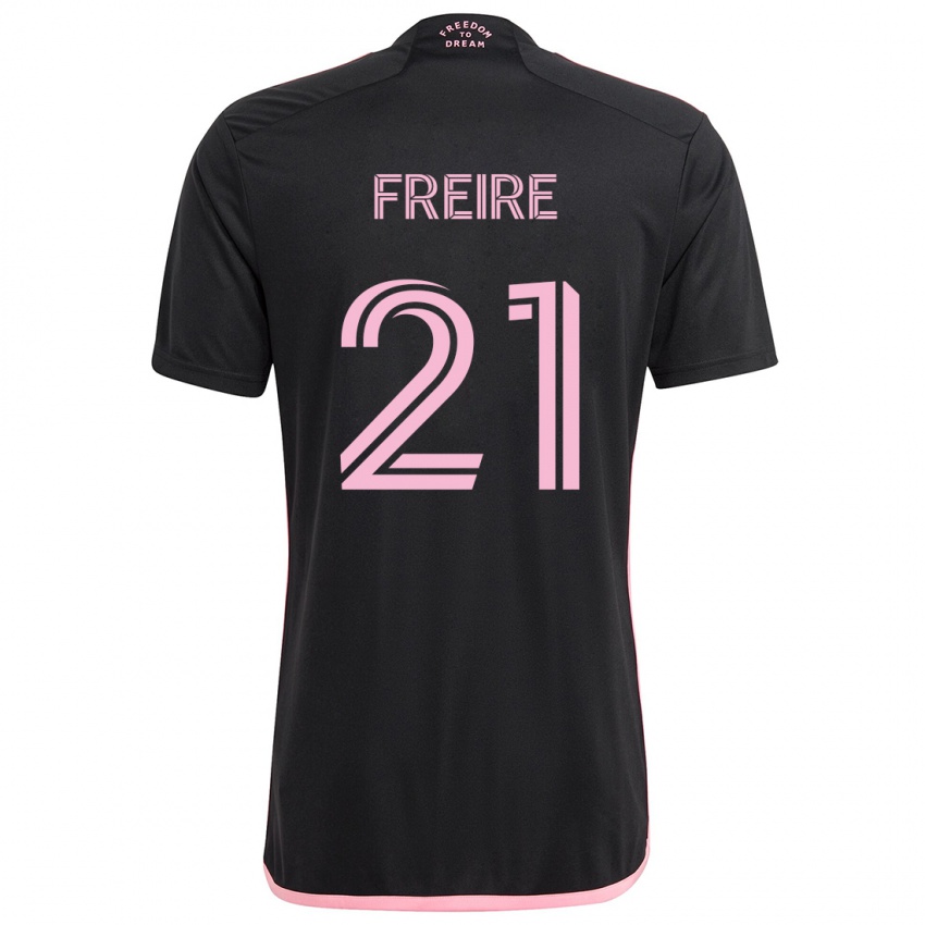 Kinder Nicolas Freire #21 Schwarz Auswärtstrikot Trikot 2024/25 T-Shirt Schweiz