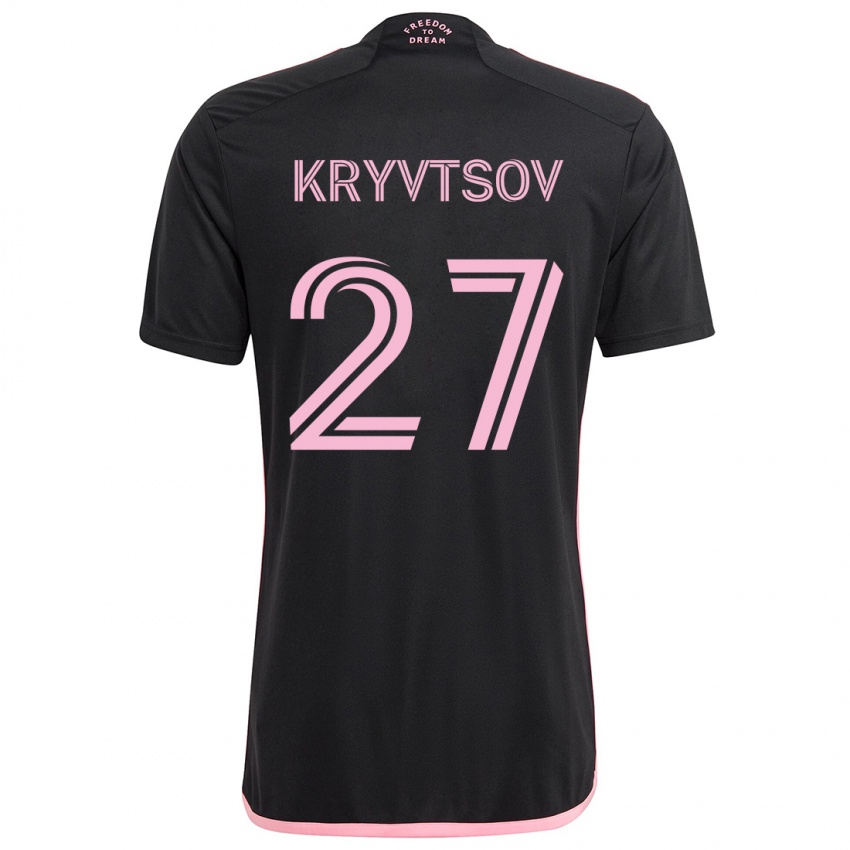 Kinder Sergiy Kryvtsov #27 Schwarz Auswärtstrikot Trikot 2024/25 T-Shirt Schweiz