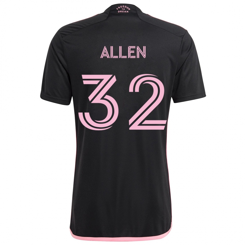 Kinder Noah Allen #32 Schwarz Auswärtstrikot Trikot 2024/25 T-Shirt Schweiz