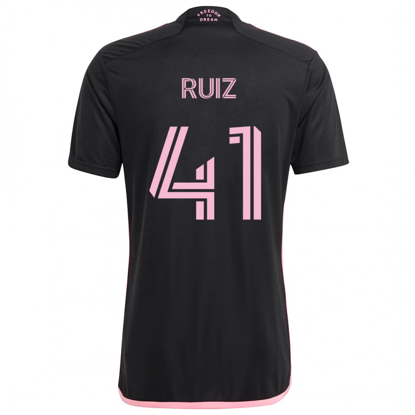 Kinder David Ruíz #41 Schwarz Auswärtstrikot Trikot 2024/25 T-Shirt Schweiz