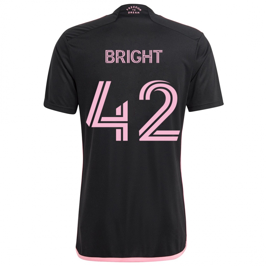 Kinder Yannick Bright #42 Schwarz Auswärtstrikot Trikot 2024/25 T-Shirt Schweiz