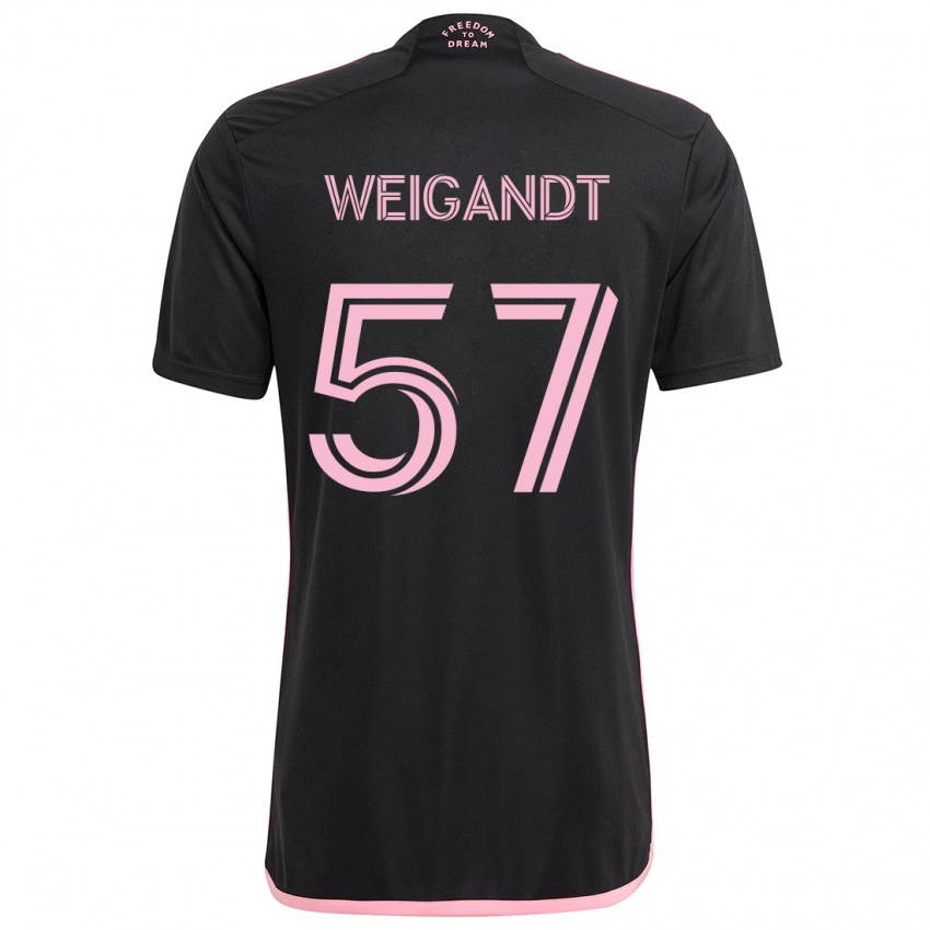 Kinder Marcelo Weigandt #57 Schwarz Auswärtstrikot Trikot 2024/25 T-Shirt Schweiz