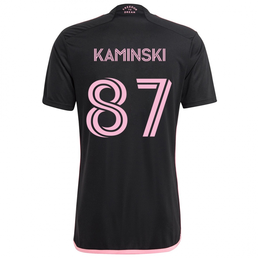 Kinder Brett Kaminski #87 Schwarz Auswärtstrikot Trikot 2024/25 T-Shirt Schweiz