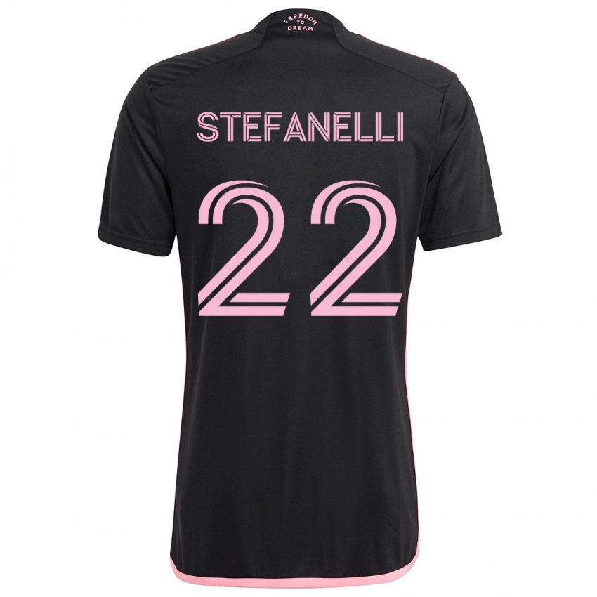 Kinder Nicolás Stefanelli #22 Schwarz Auswärtstrikot Trikot 2024/25 T-Shirt Schweiz