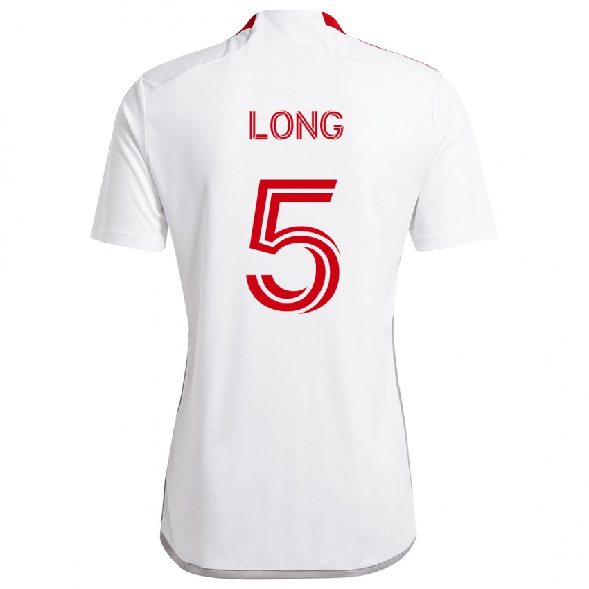 Kinder Kevin Long #5 Weiß Rot Auswärtstrikot Trikot 2024/25 T-Shirt Schweiz