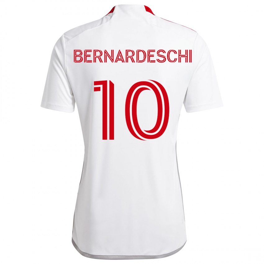 Kinder Federico Bernardeschi #10 Weiß Rot Auswärtstrikot Trikot 2024/25 T-Shirt Schweiz