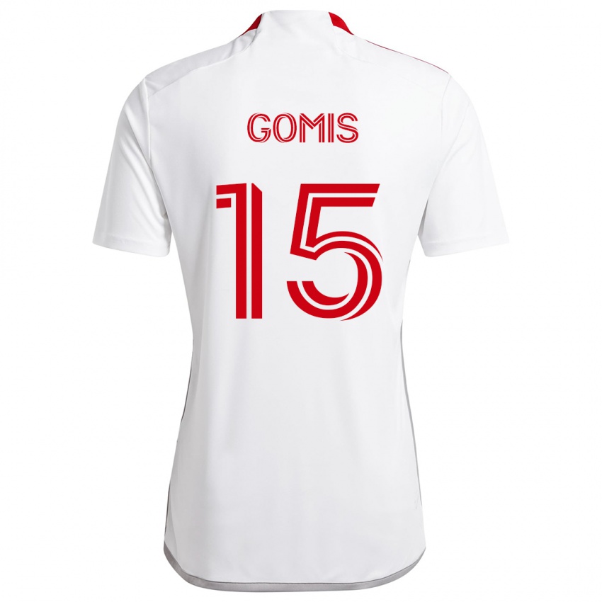 Kinder Nicksoen Gomis #15 Weiß Rot Auswärtstrikot Trikot 2024/25 T-Shirt Schweiz