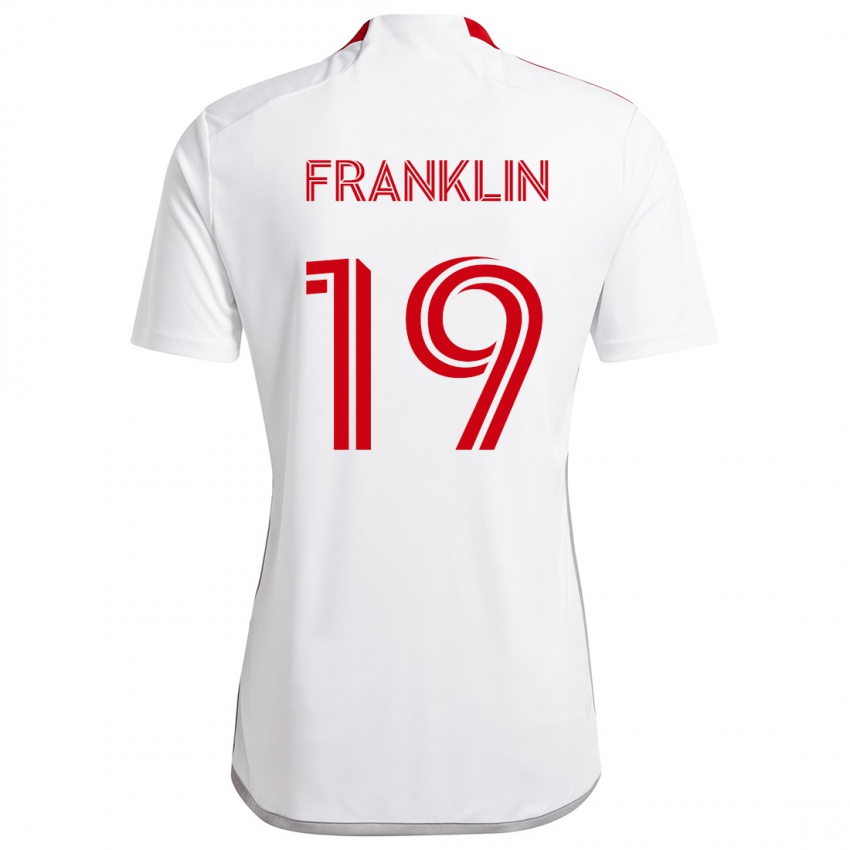 Kinder Kobe Franklin #19 Weiß Rot Auswärtstrikot Trikot 2024/25 T-Shirt Schweiz