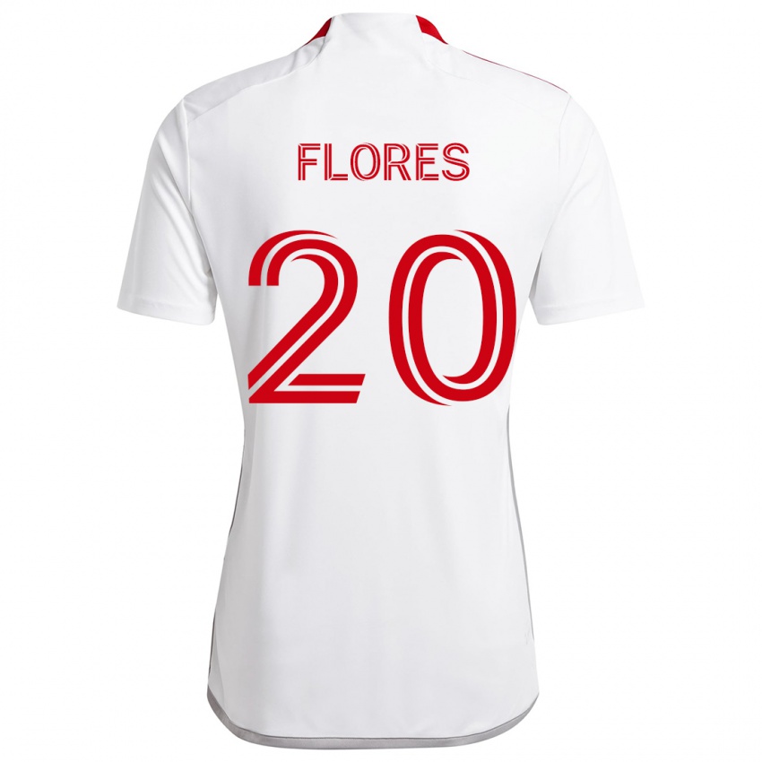 Kinder Deybi Flores #20 Weiß Rot Auswärtstrikot Trikot 2024/25 T-Shirt Schweiz