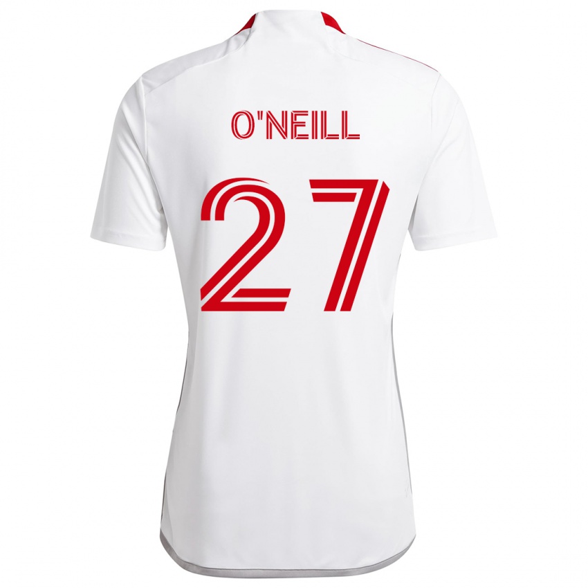 Kinder Shane O'neill #27 Weiß Rot Auswärtstrikot Trikot 2024/25 T-Shirt Schweiz