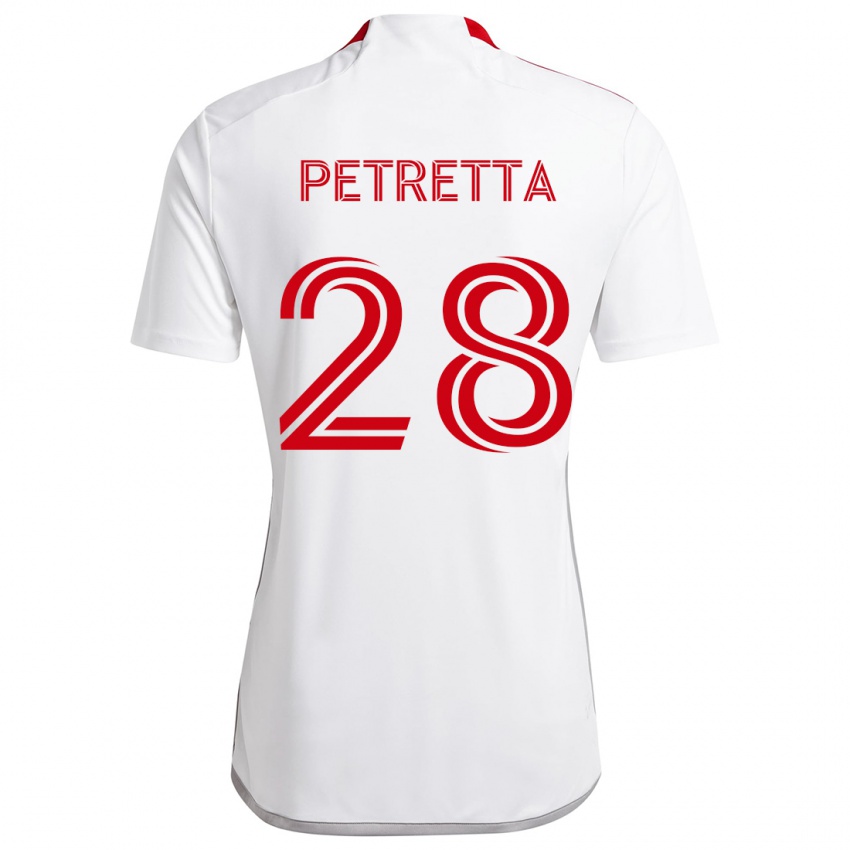 Kinder Raoul Petretta #28 Weiß Rot Auswärtstrikot Trikot 2024/25 T-Shirt Schweiz