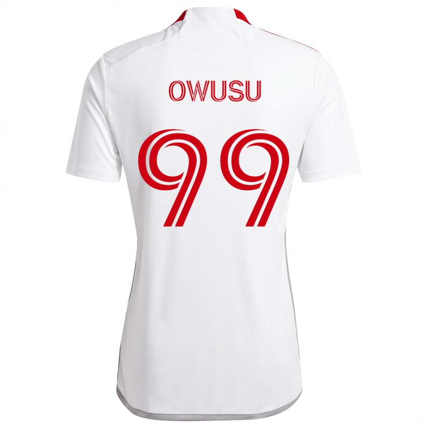 Kinder Prince Osei Owusu #99 Weiß Rot Auswärtstrikot Trikot 2024/25 T-Shirt Schweiz