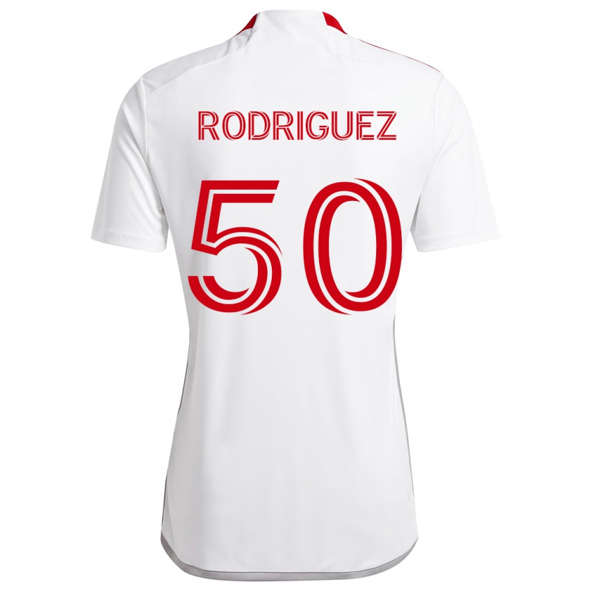 Kinder Abraham Rodriguez #50 Weiß Rot Auswärtstrikot Trikot 2024/25 T-Shirt Schweiz