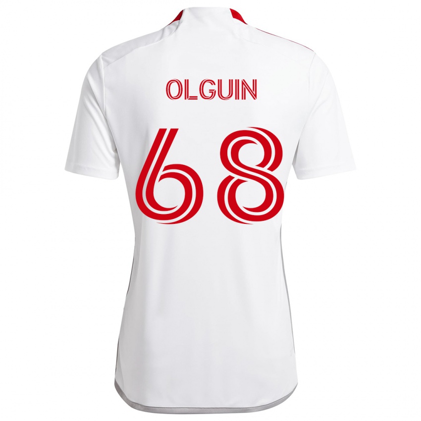 Kinder Lucas Olguin #68 Weiß Rot Auswärtstrikot Trikot 2024/25 T-Shirt Schweiz